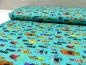 Preview: Fische bunt aqua türkis Detailansicht Patchworkstoff Benartex Frogtastic